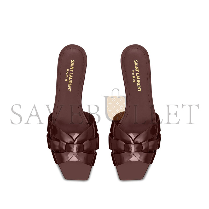YSL TRIBUTE MULES IN PATENT LEATHER 572737B8I006031 YSL TRIBUTE MULES IN PATENT LEATHER 572737B8I006031
